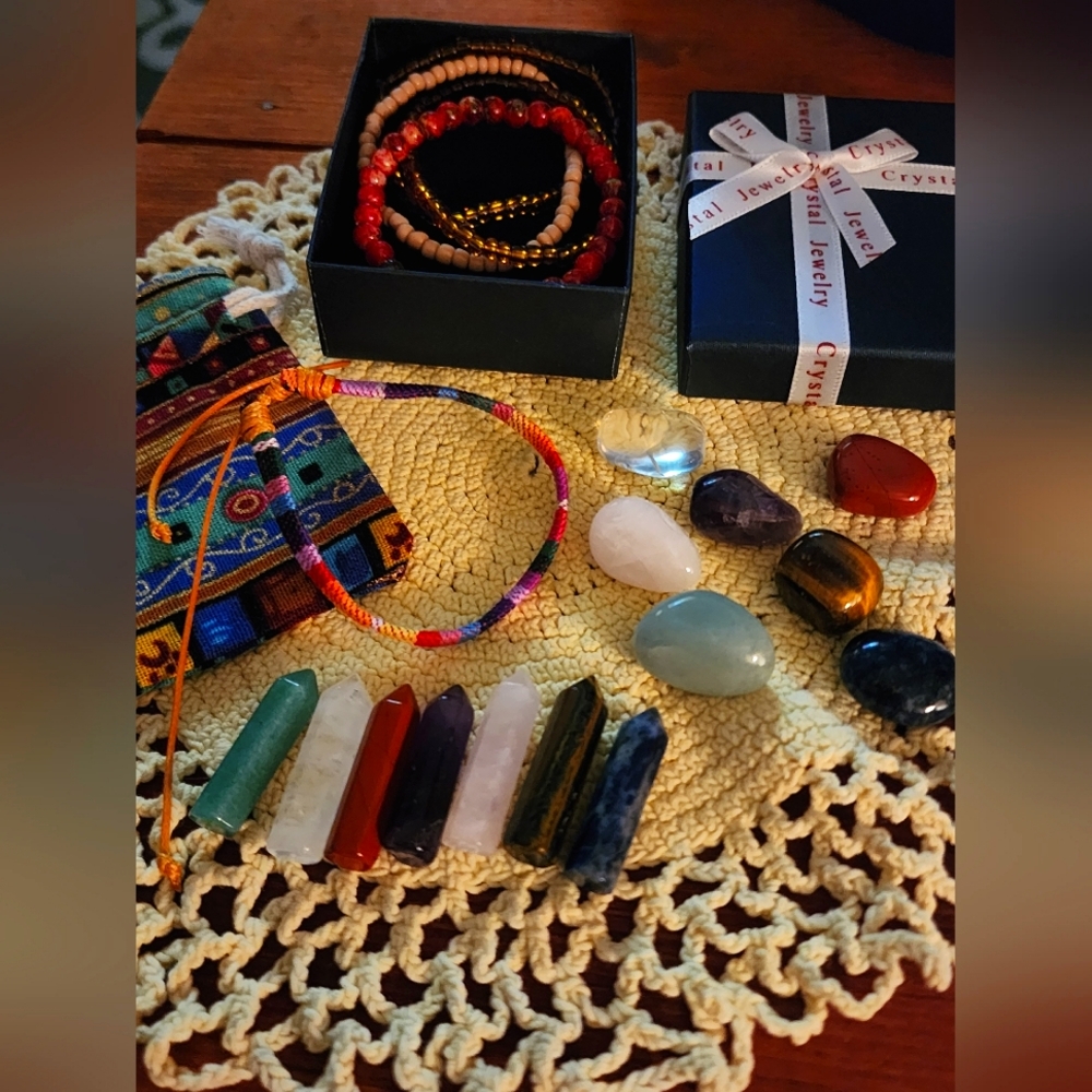 Gift Set Box Crystal Boho Lot